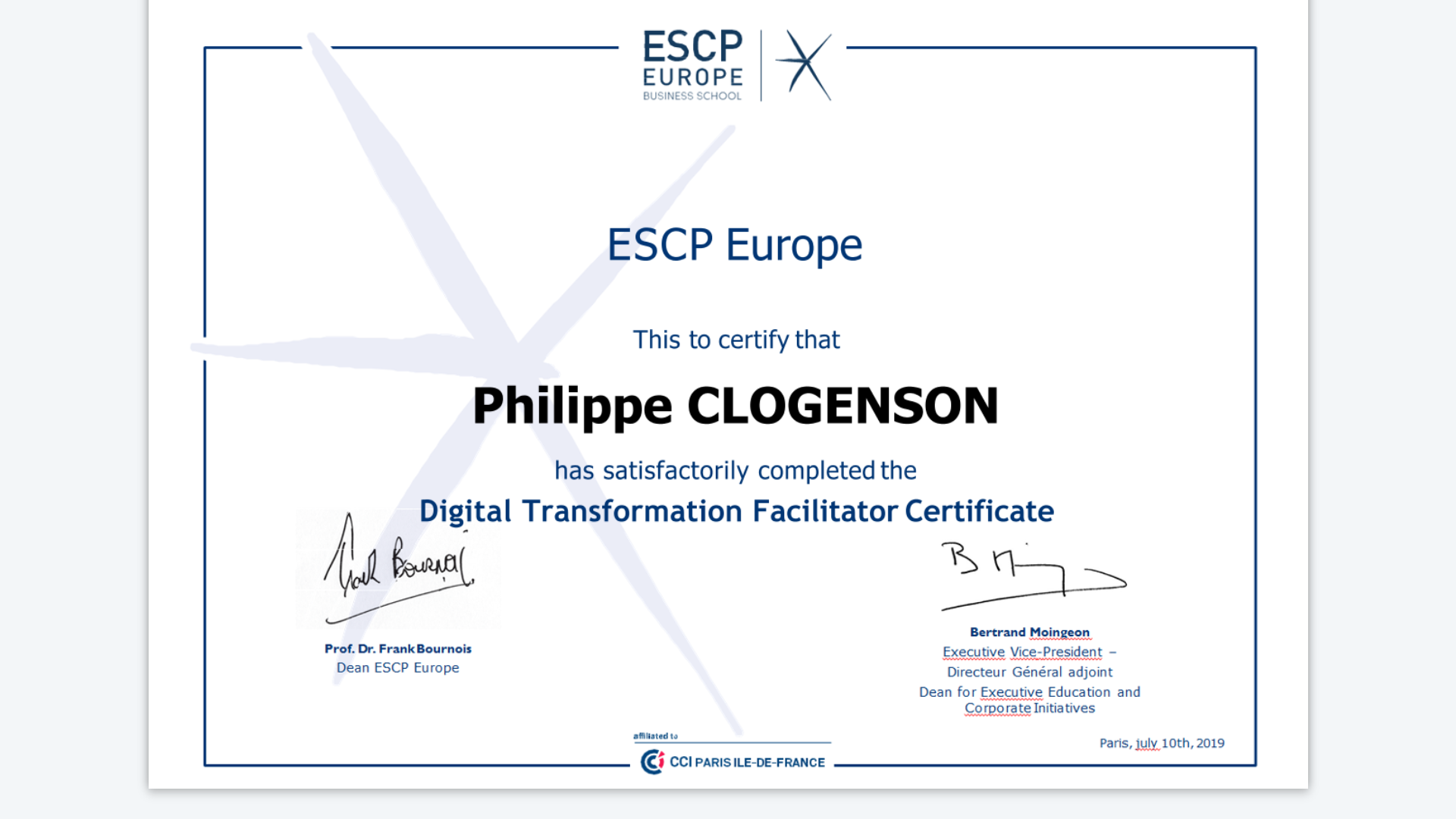 Certificat ESCP